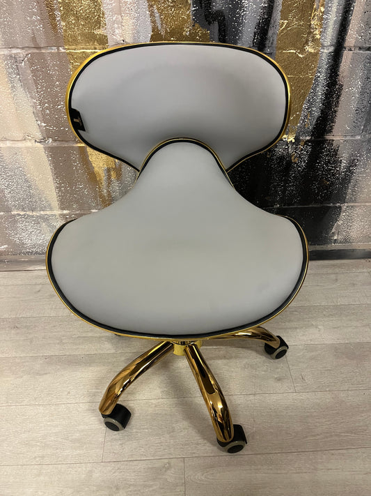 Hollywood technician stool (gold base)